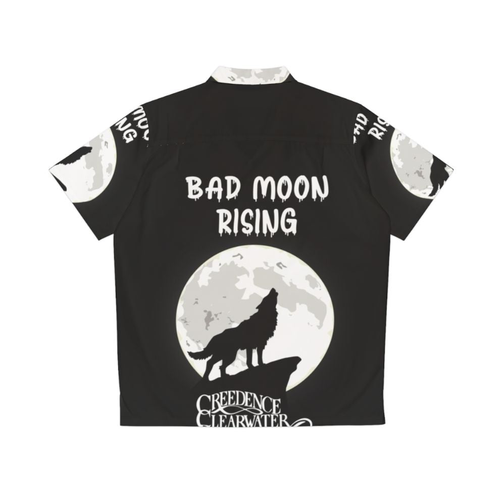 "Creedance Clearwater Revival 'Bad Moon Rising' Hawaiian Shirt" - Back