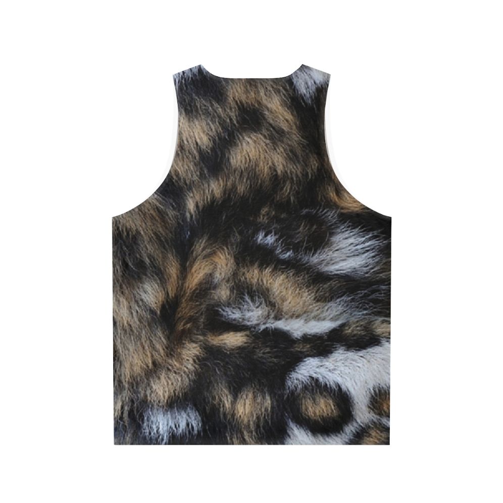 Unisex tank top with African wild dog print design - Back