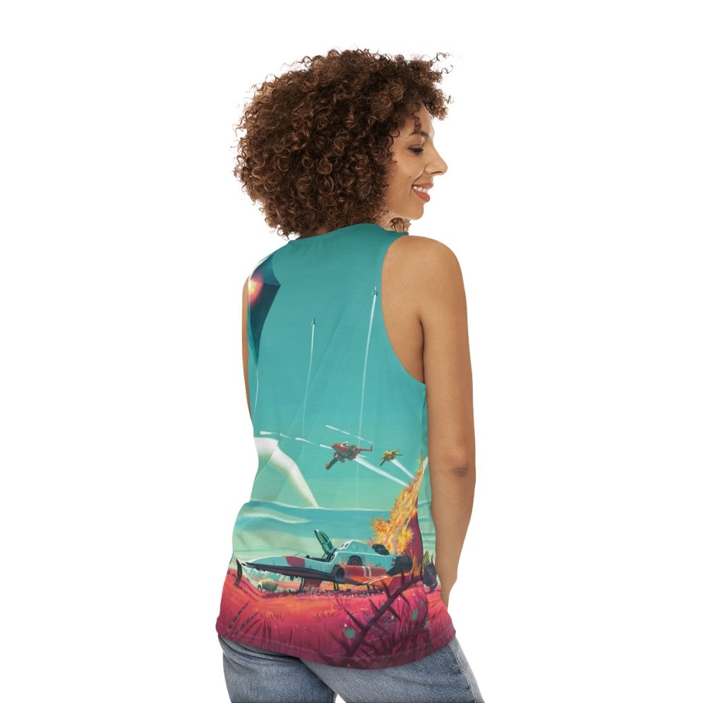 No Man's Sky Horizon Unisex Tank Top - women back