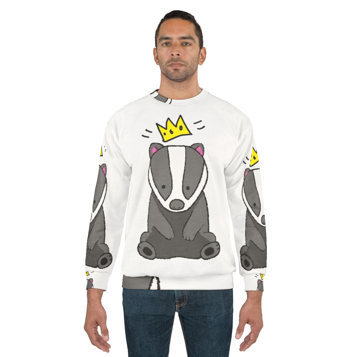 "King of the Badger" Chunt sweatshirt featuring the shapeshifting character from the Hello from the Magic Tavern podcast - men