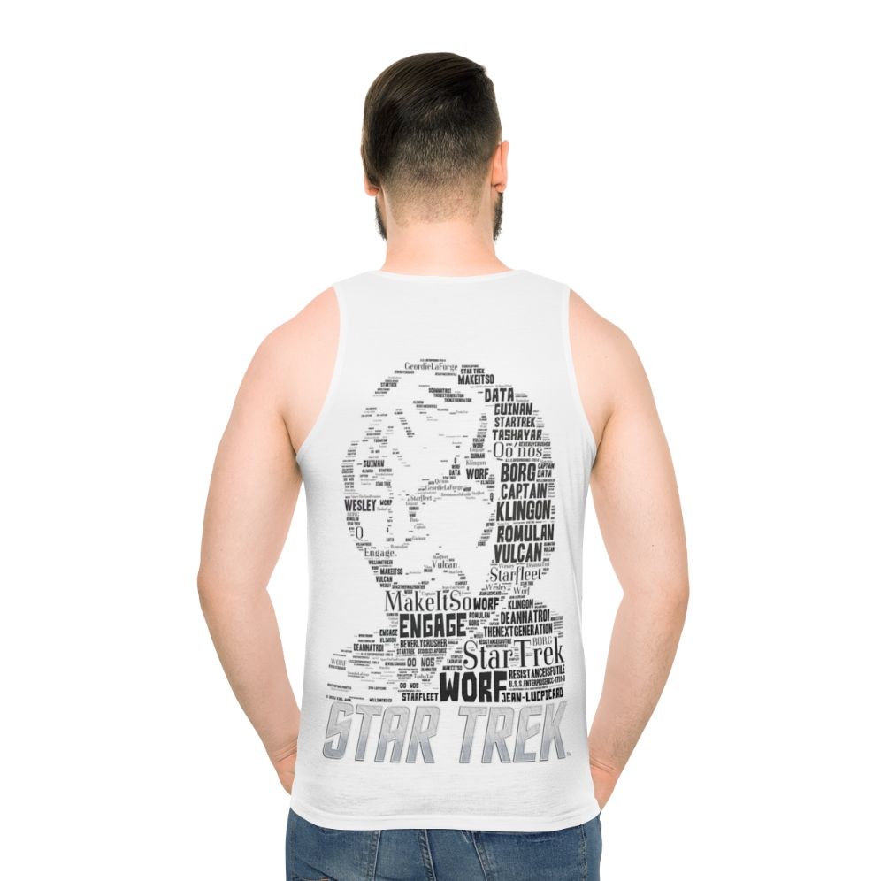 Lieutenant Worf Star Trek Next Generation Unisex Tank Top - men back