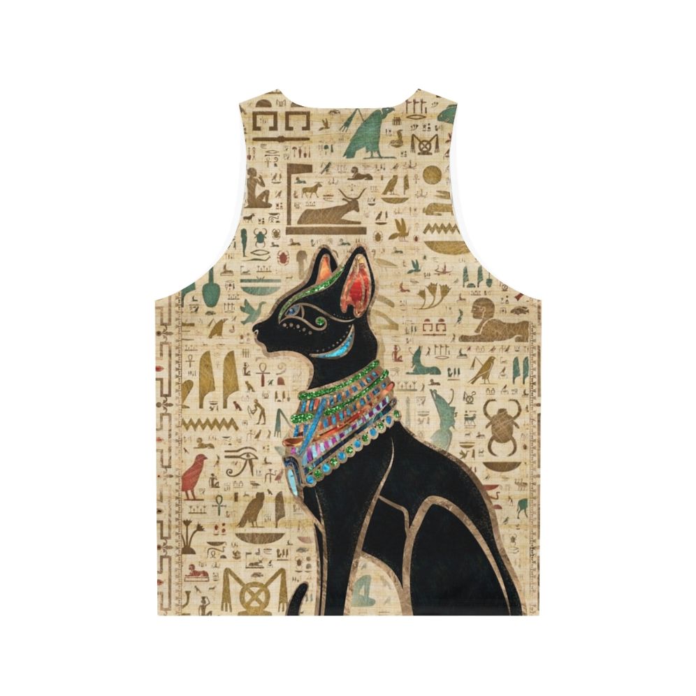 Bastet Egyptian Cat Goddess Unisex Tank Top - Back