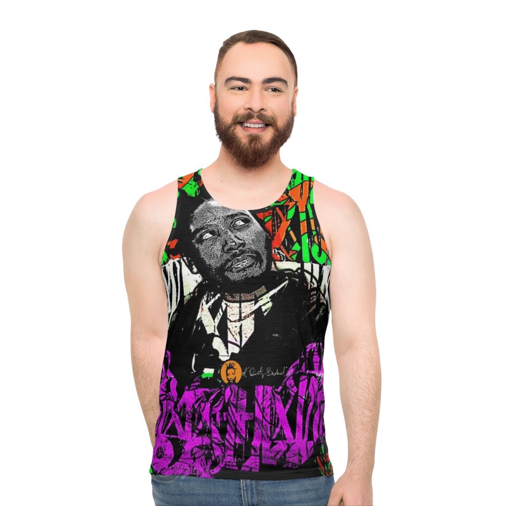 Vintage graffiti unisex tank top featuring ODB and classic hip hop design - men