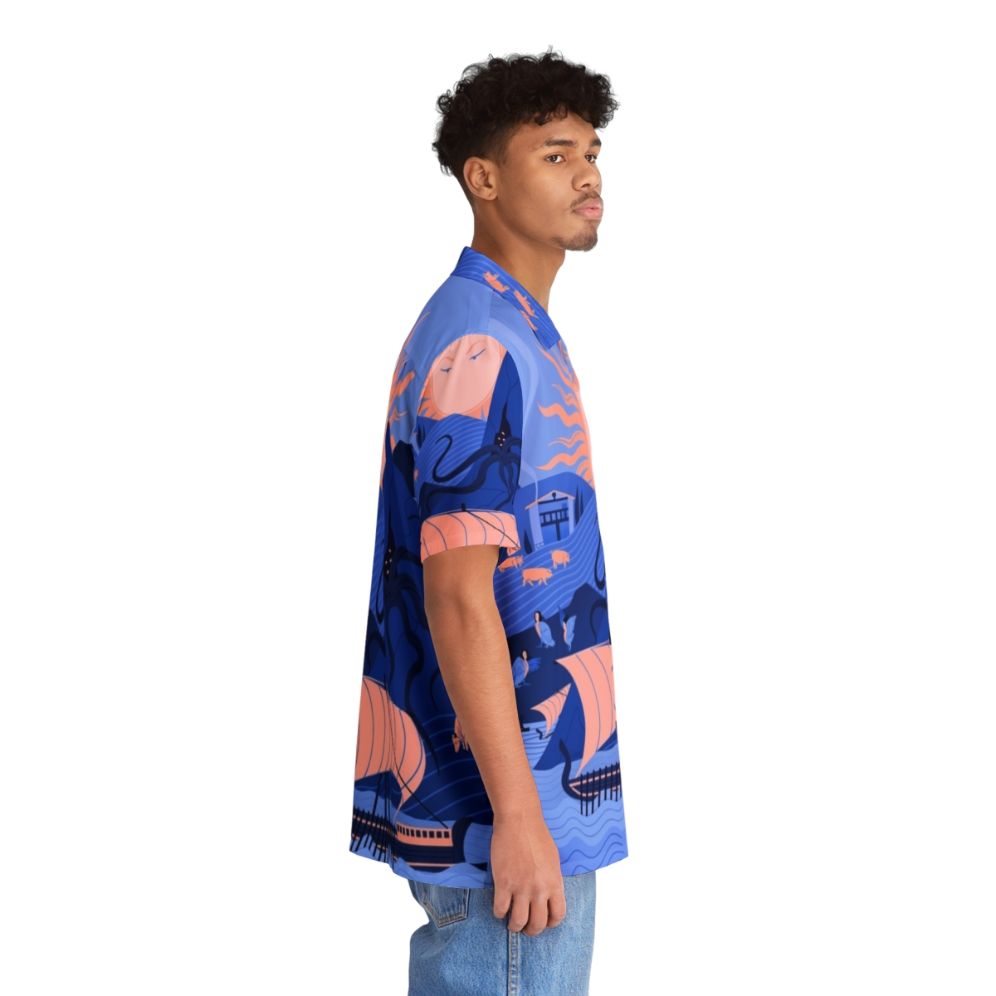 Odyssey Hawaiian Shirt with Greek Mythology Designs - People Pight