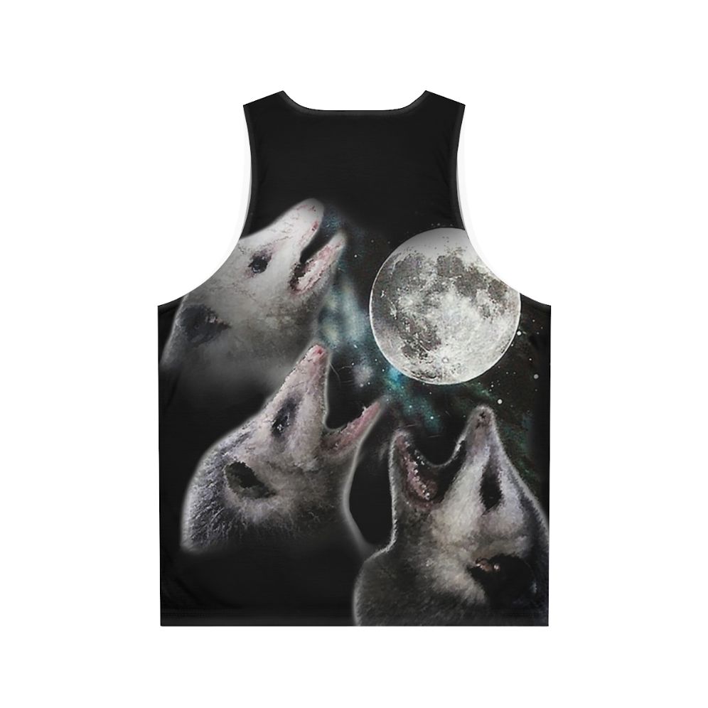 Possum Moon Unisex Howling Funny Tank Top - Back