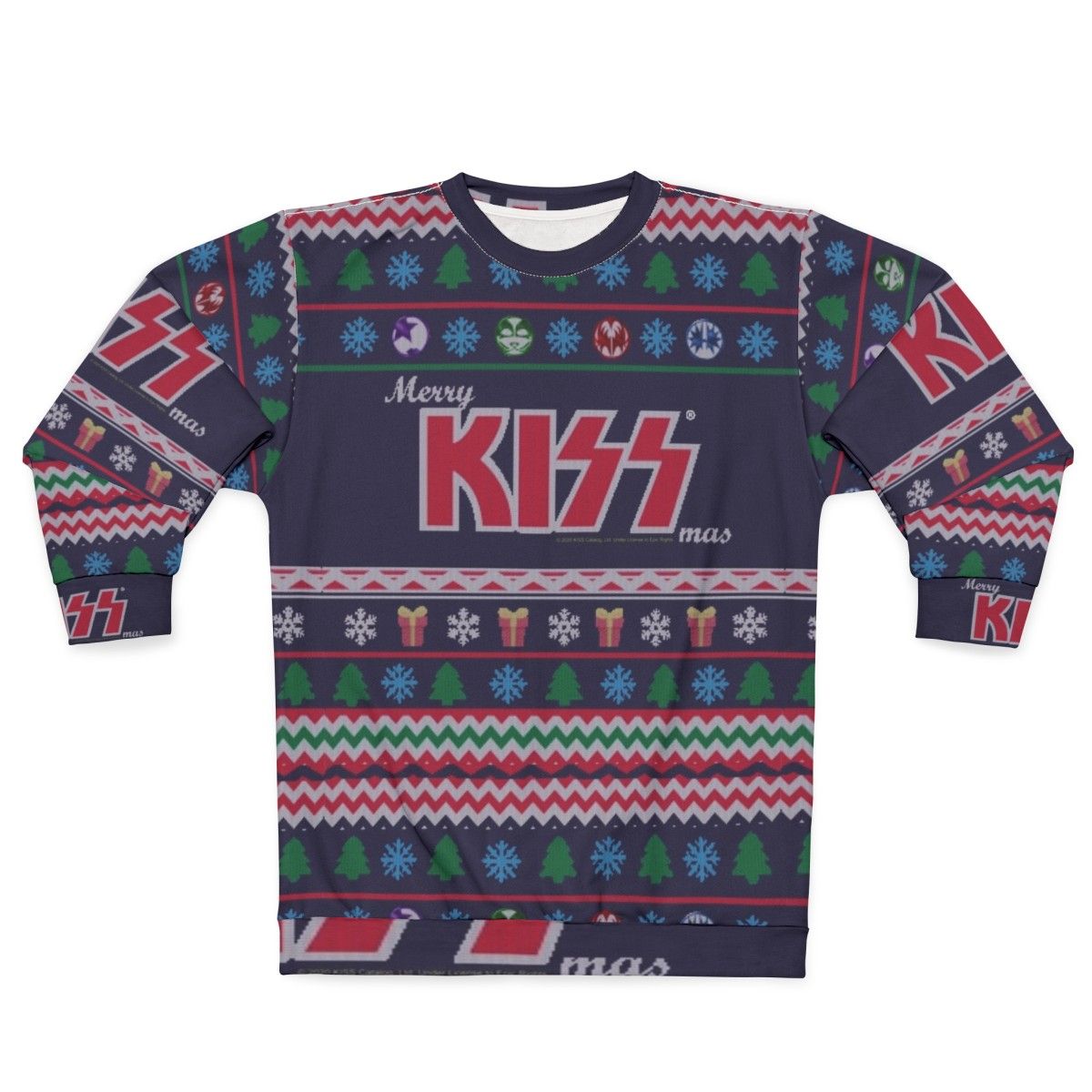 Kiss the Band ugly Christmas sweater sweatshirt