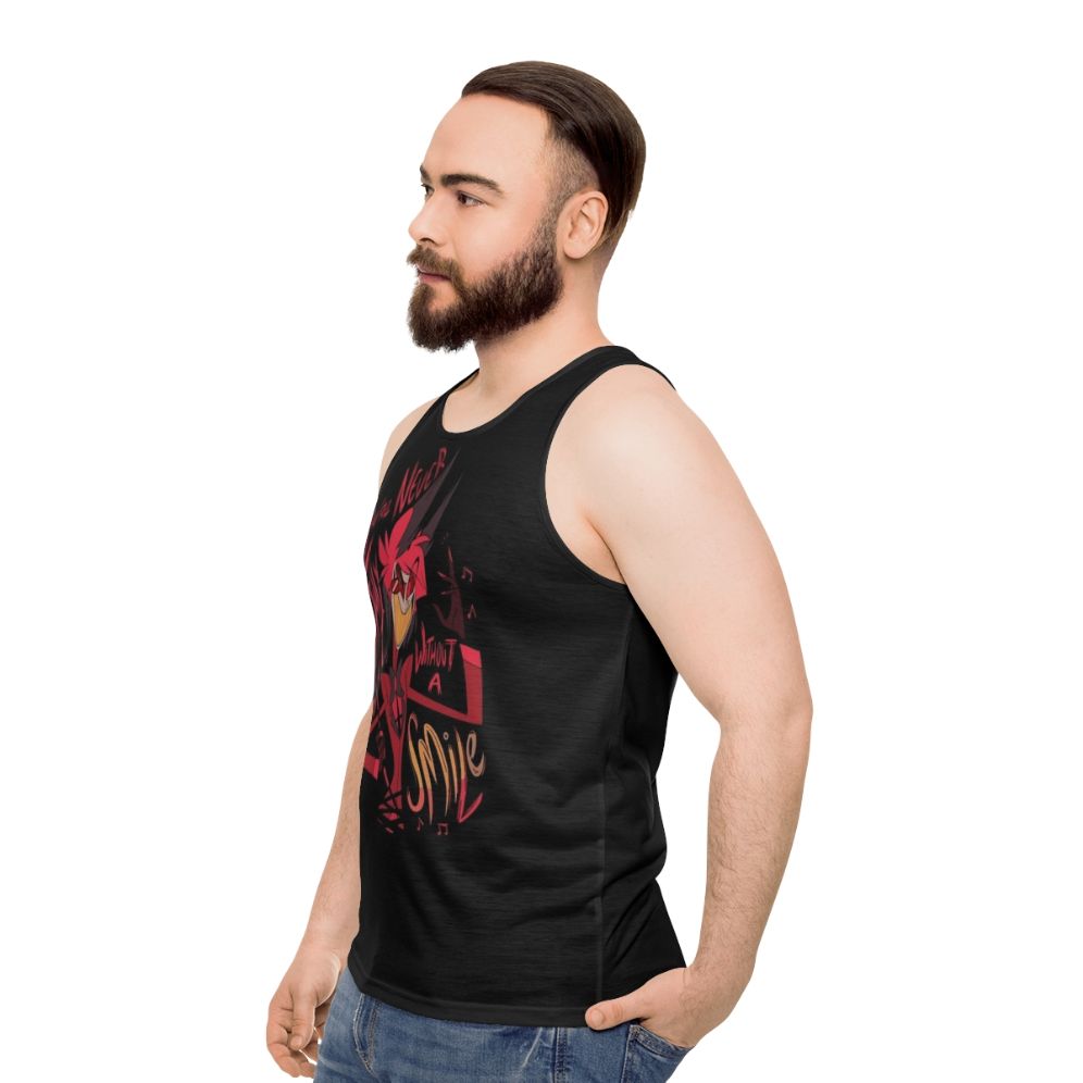 Hazbin Hotel Alastor Smile Unisex Tank Top - men side