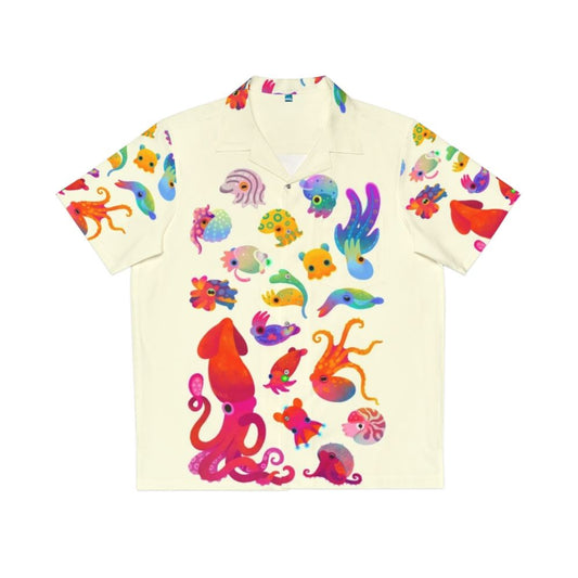 Cephalopod Hawaiian Shirt featuring a vibrant print of marine life