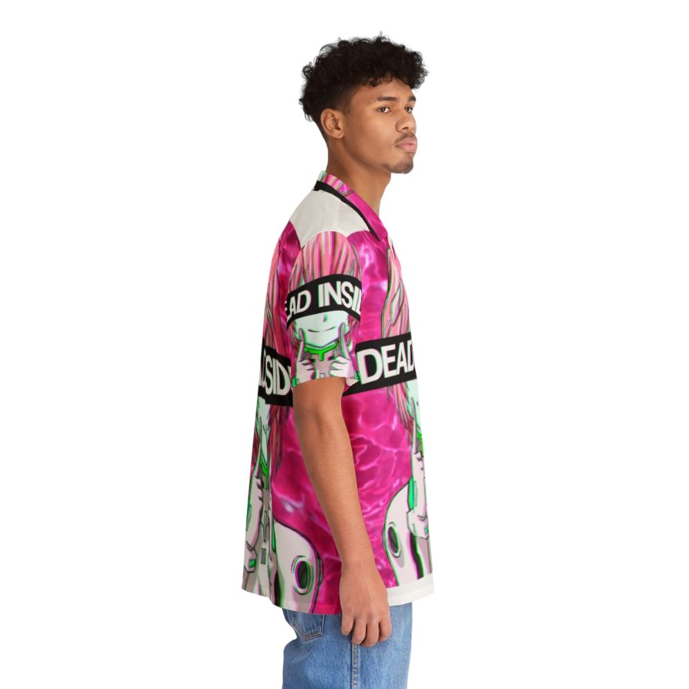 Rei Ayanami "Dead Inside" Vaporwave Aesthetic Hawaiian Shirt - People Pight