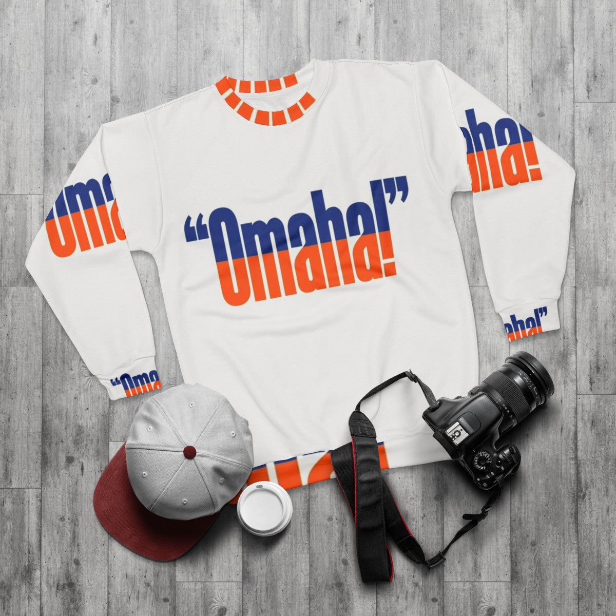 Yell Sweatshirt featuring the Denver Broncos and Peyton Manning - flat lay