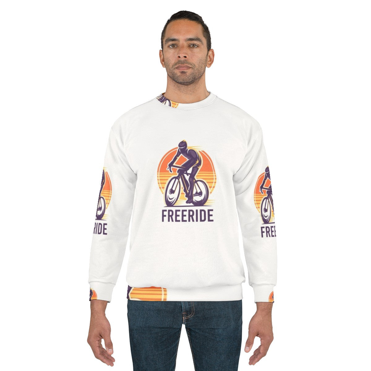 Freeride bicycle sweatshirt for cycling hobbies - men