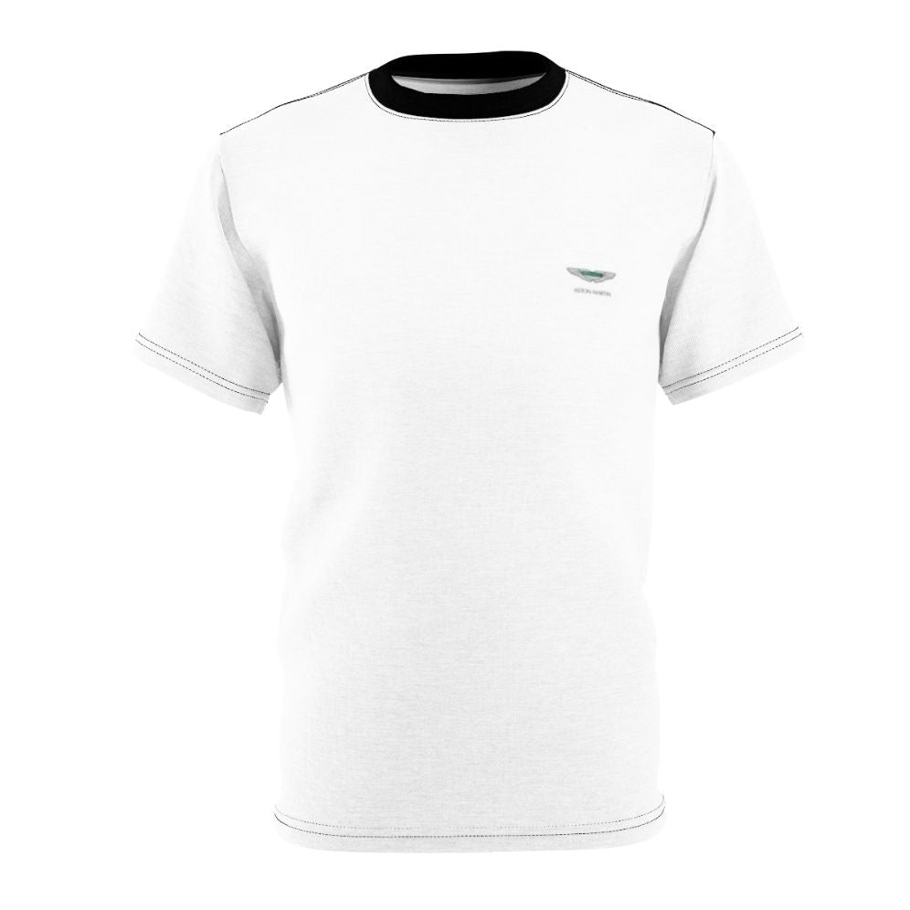 Aston Martin inspired t-shirt design featuring the iconic Aston Martin logo