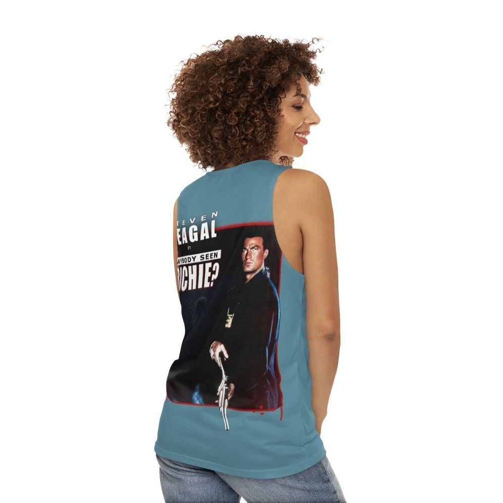 Steven Seagal in "Out For Justice" Unisex Tank Top - women back