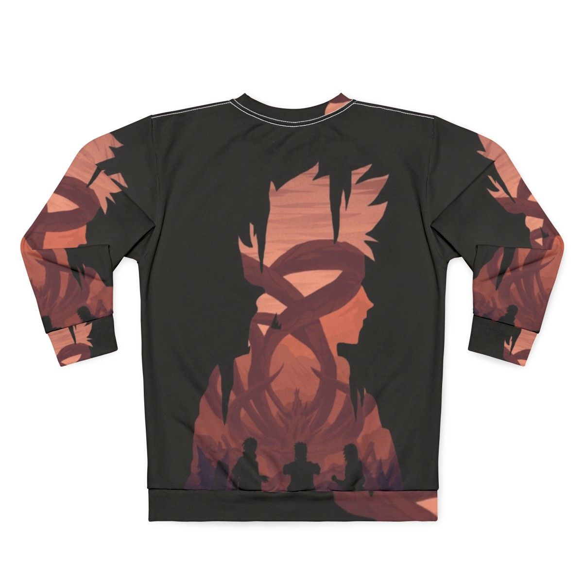 Anime manga hero sweatshirt with Naruto inspired graphic - Back