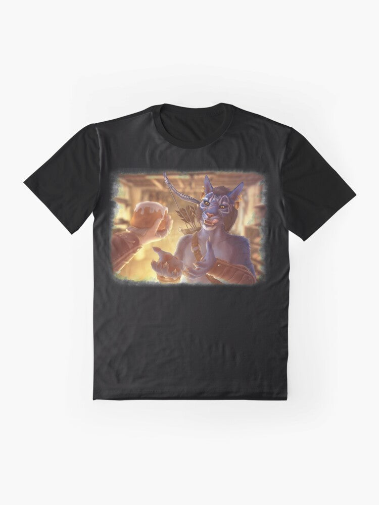 Inigo Wants a Sweetroll Skyrim Graphic T-Shirt - Flat lay