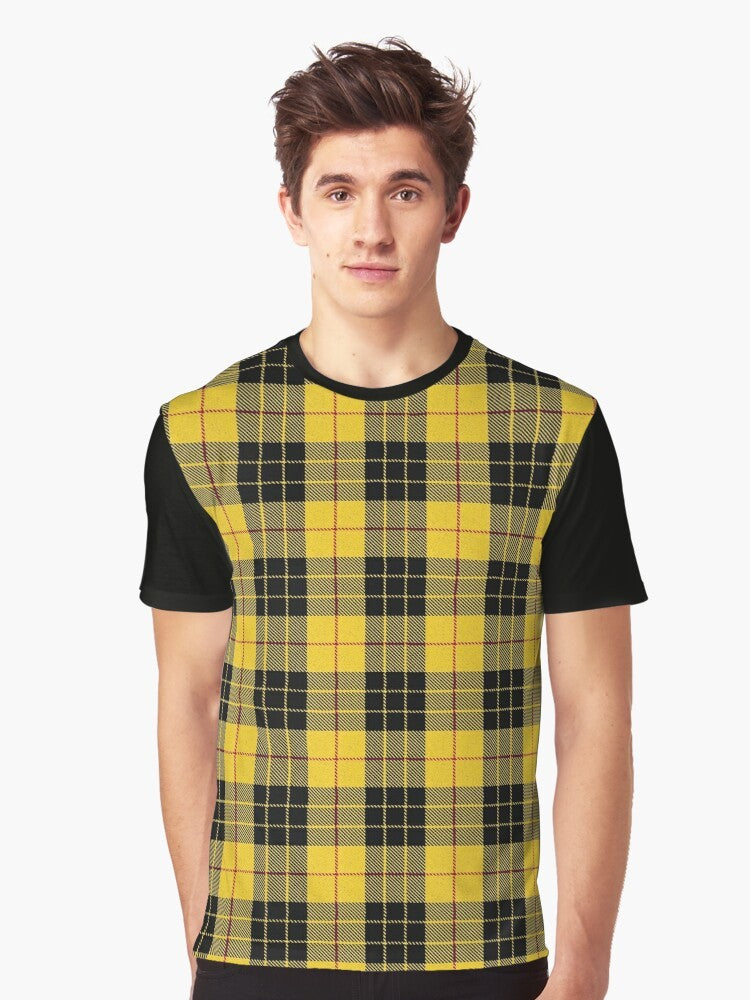 Clan MacLeod Tartan Graphic T-Shirt featuring the distinctive pattern of the MacLeod clan - Men