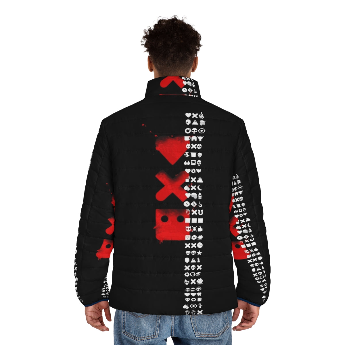 Love Death Robots 27 Episodes Puffer Jacket with 3D Pictogram Graphics - men back