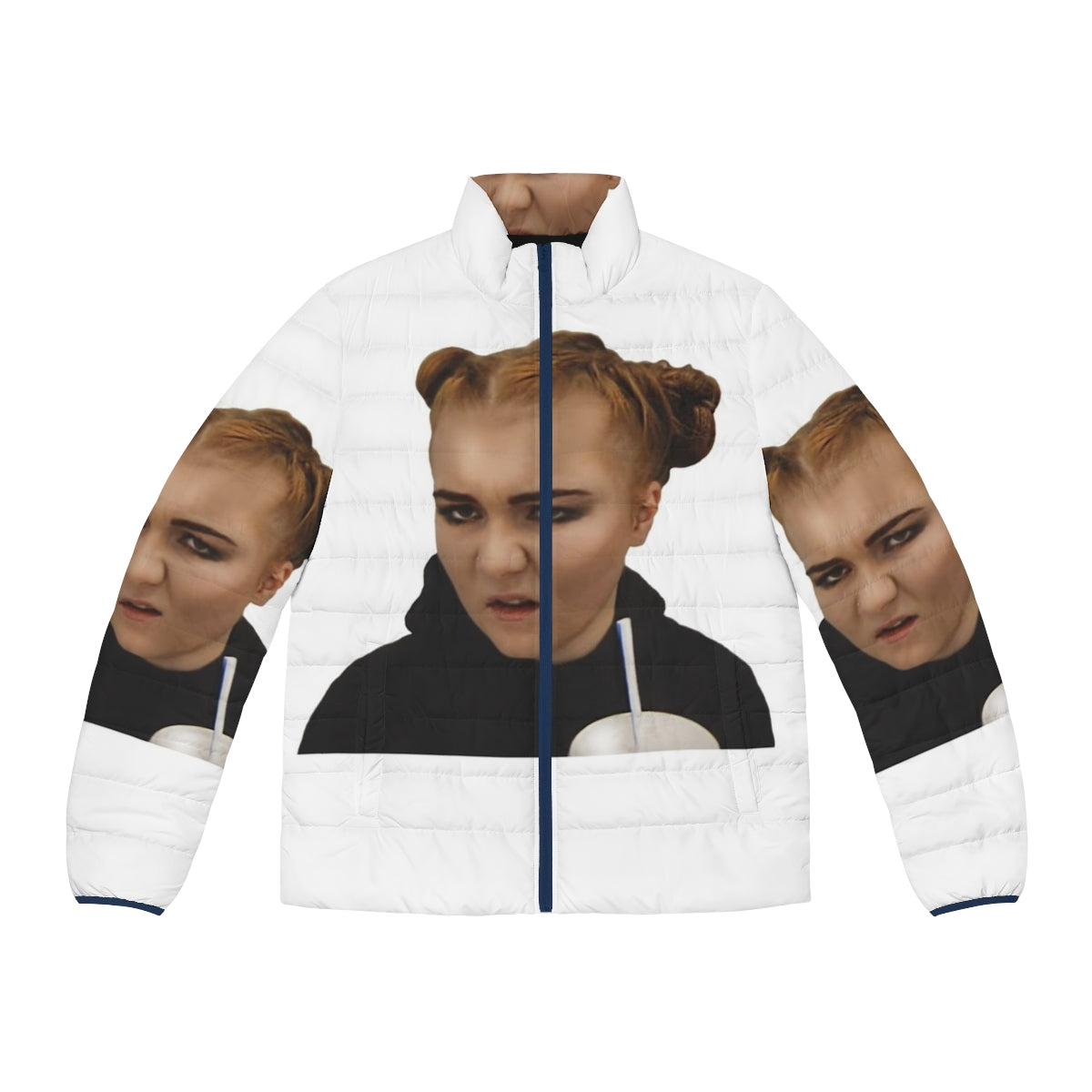 Millie B wearing a stylish puffer jacket, the perfect streetwear for grime fans