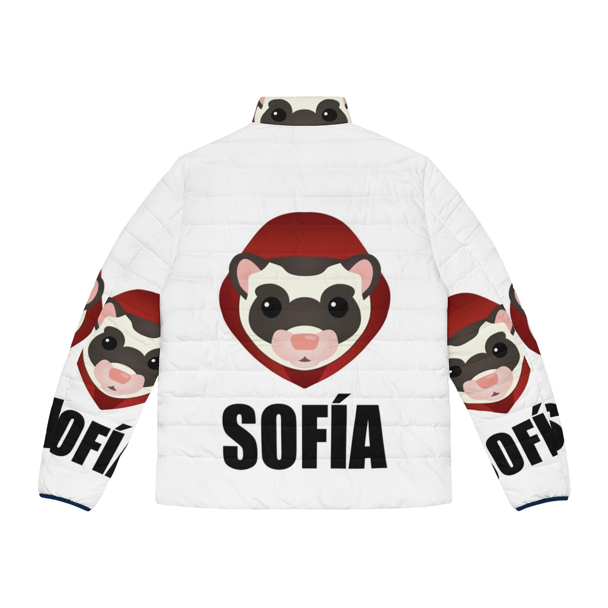 Money Heist La Casa De Papel Sofia Puffer Jacket - Back