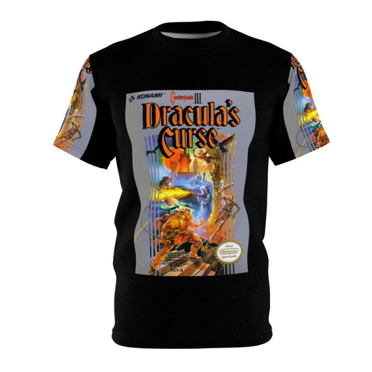 Castlevania Dracula's Curse inspired horror gaming t-shirt design