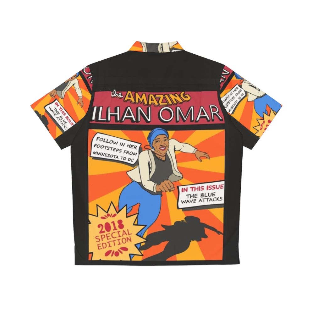 Ilhan Omar Comic Print Hawaiian Shirt - Back