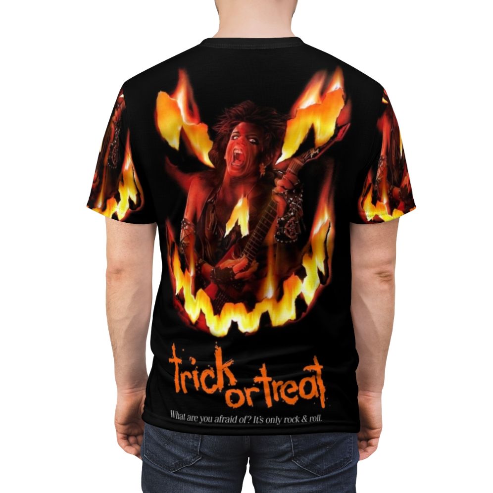 Spooky rock n' roll themed t-shirt for Halloween and music fans - men back