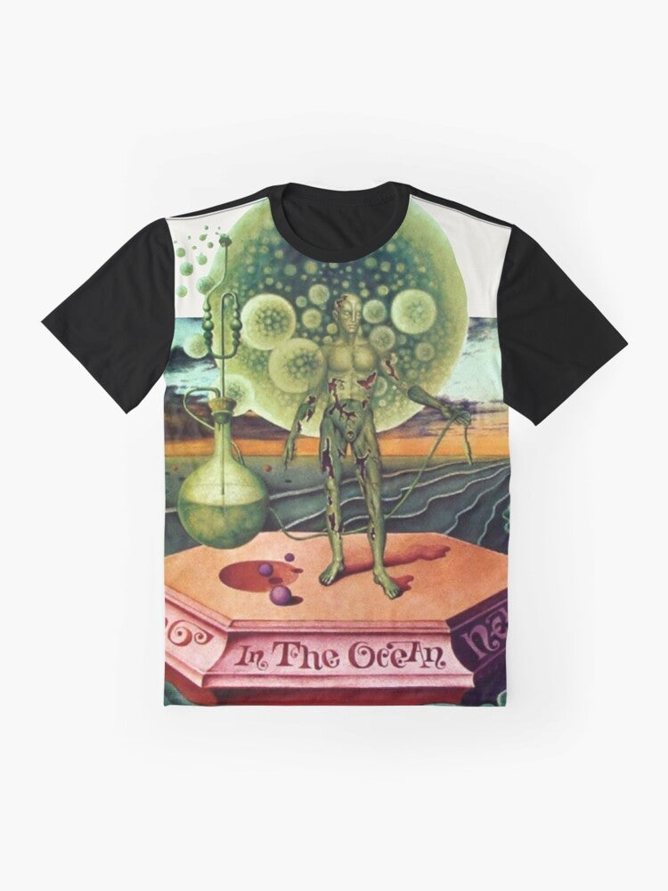 Vintage Nektar "A Tab in the Ocean" (1972) Graphic T-Shirt featuring the album cover art - Flat lay