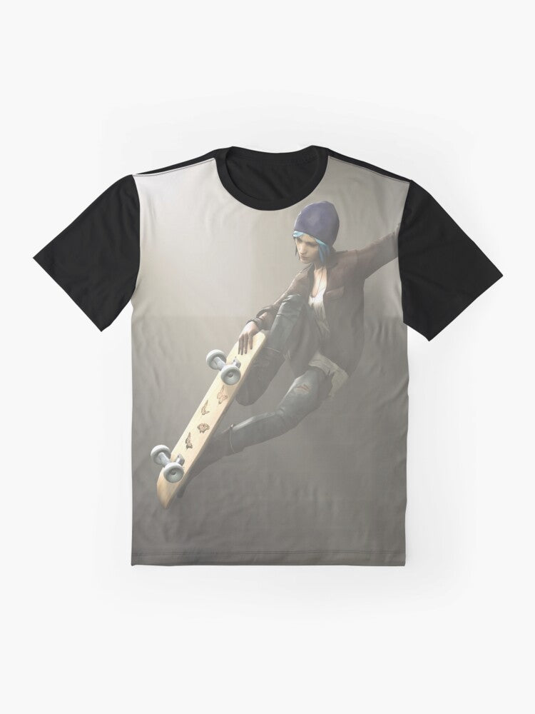 Life is Strange Chloe Price Skateboarder Graphic T-Shirt - Flat lay