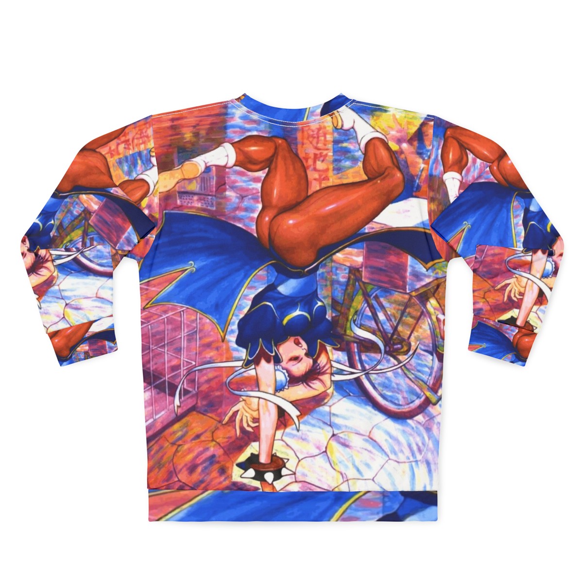 Chun Li Street Fighter II Retro Sweatshirt - Back