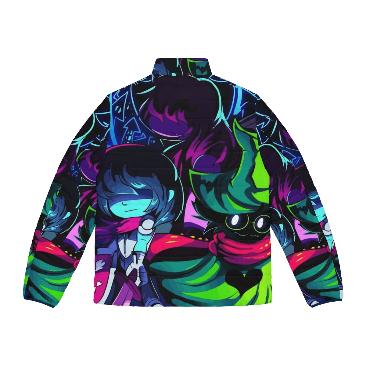 Deltarune Friends Puffer Jacket - Minimalist Videogame Inspired Clothing - Back