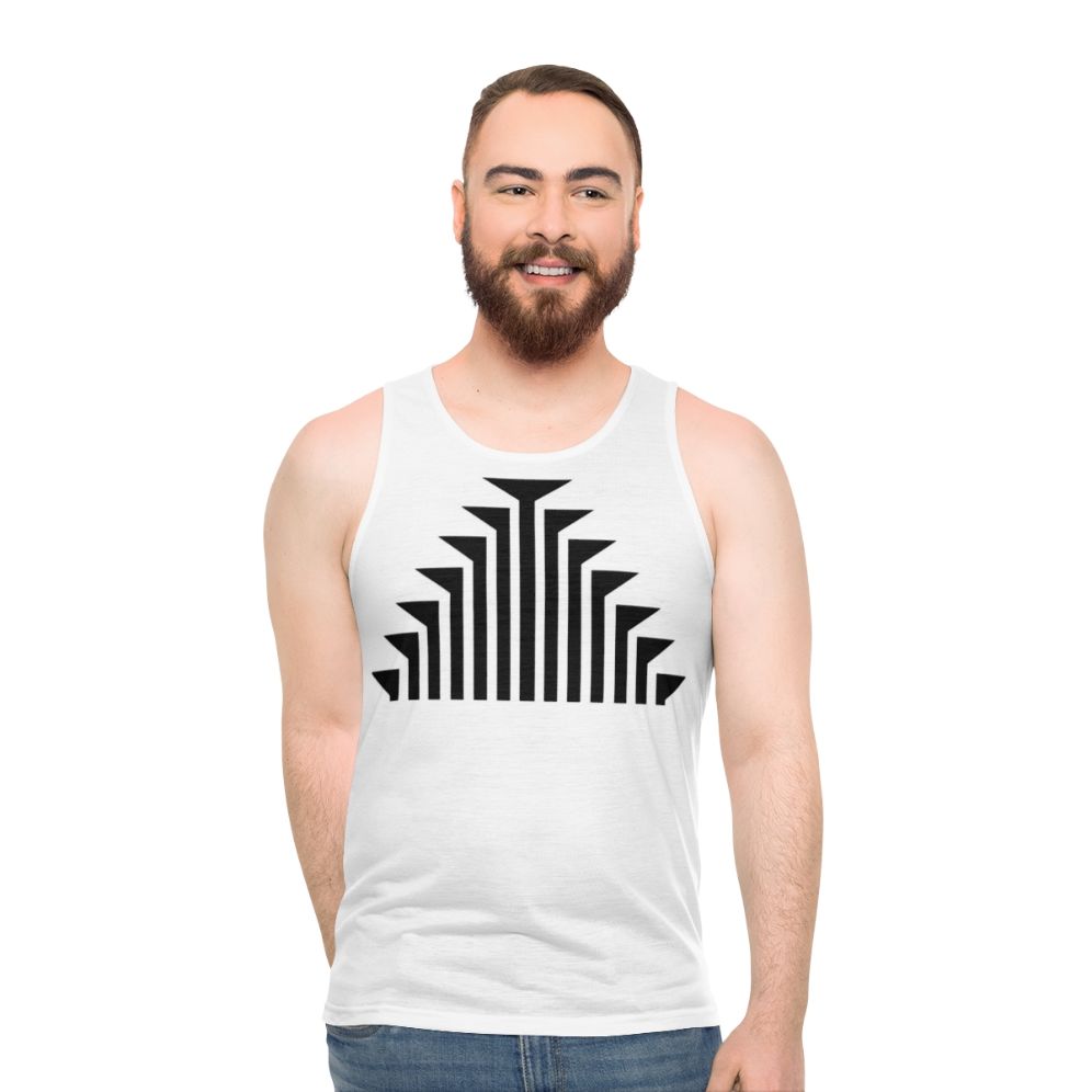 Klamath tribes inspired unisex black tank top - men