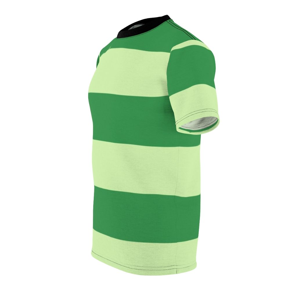 A vibrant t-shirt featuring the iconic Blue's Clues design in shades of green. - men left