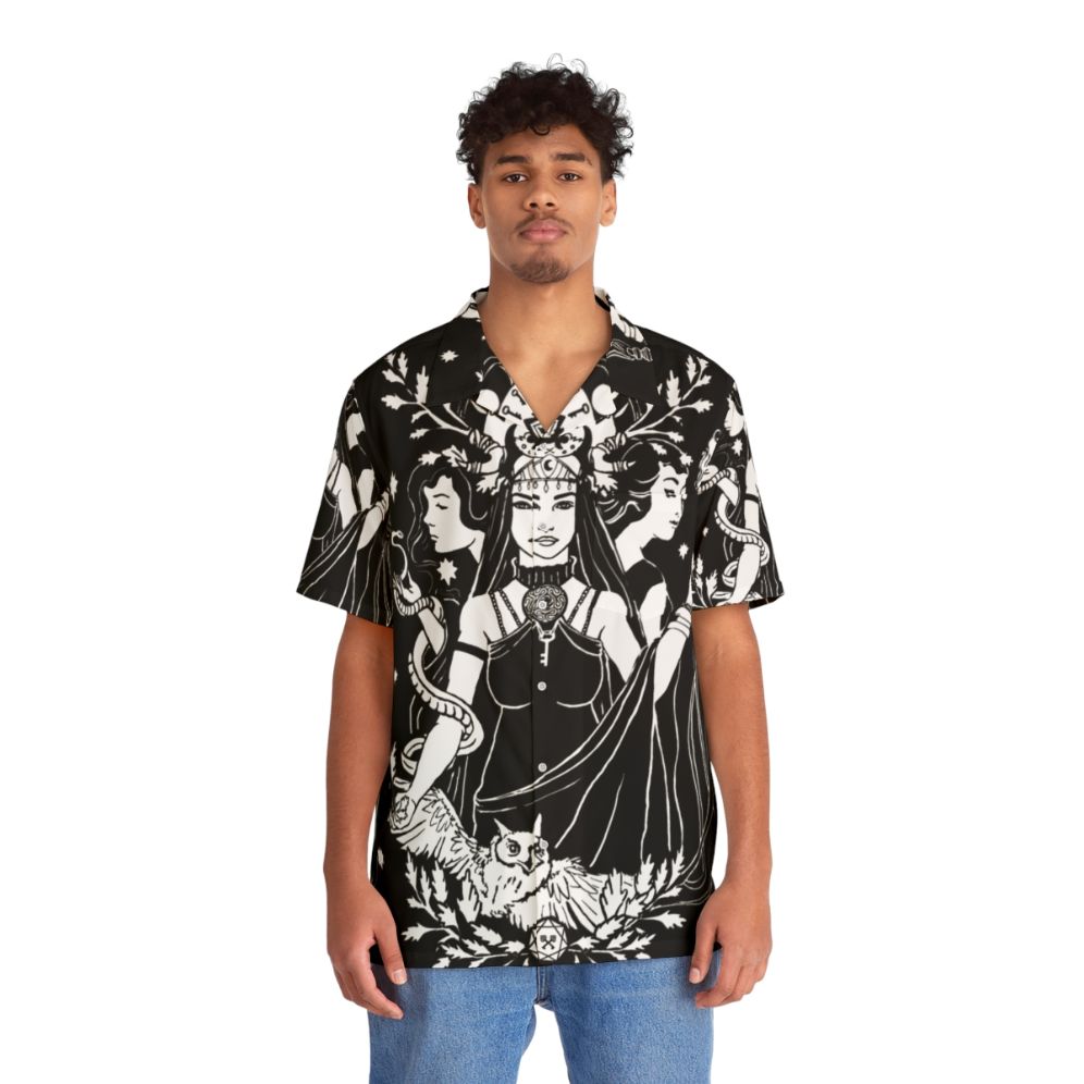 Hekate Triple Goddess Hawaiian Shirt - People Front