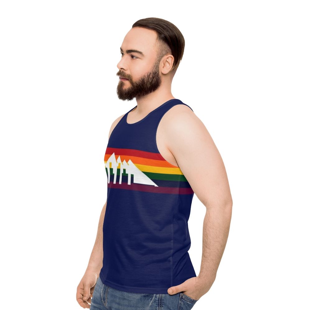 Denver Basketball Unisex Tank Top - men side