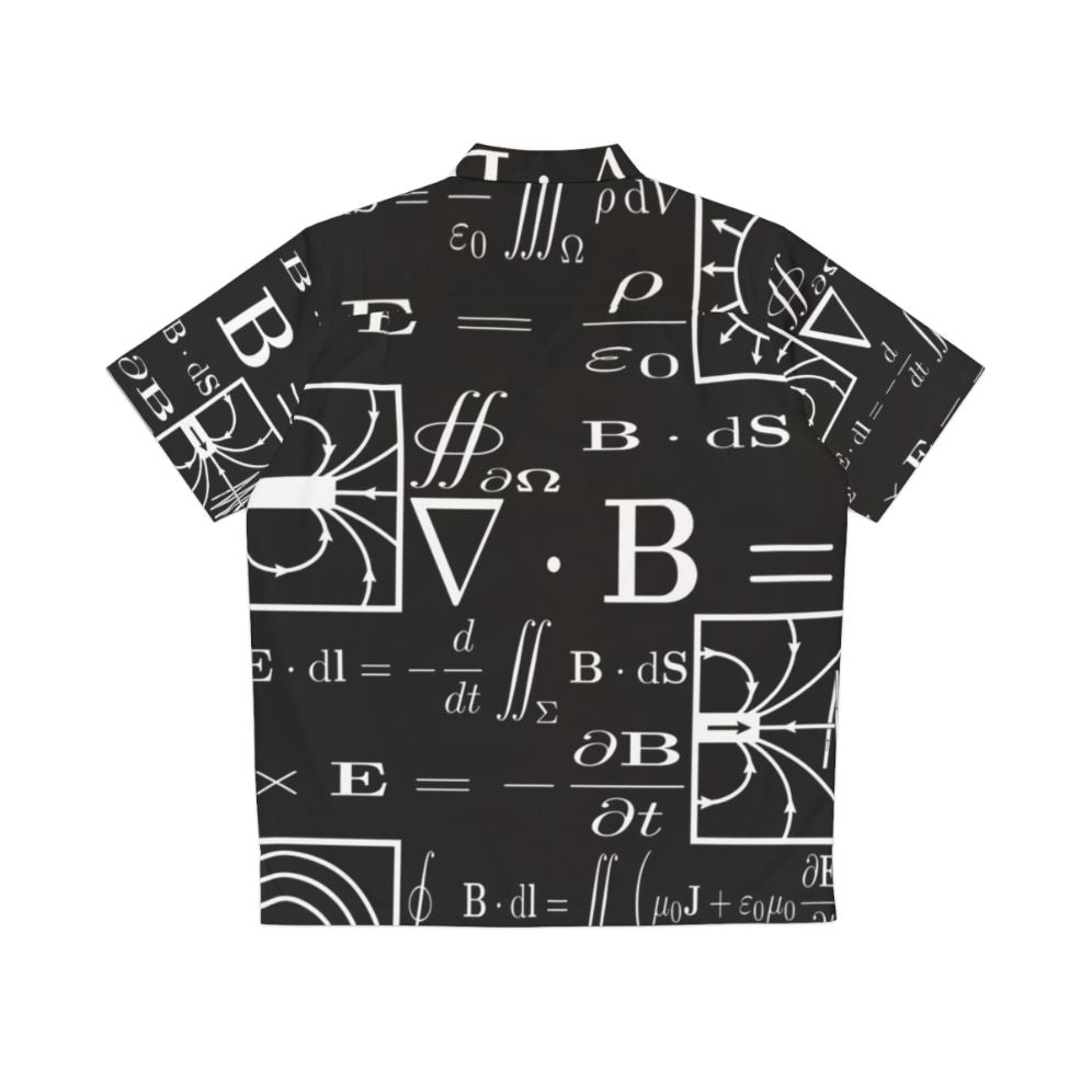 Maxwell's Equations Hawaiian Shirt with Physics and Electromagnetism Design - Back