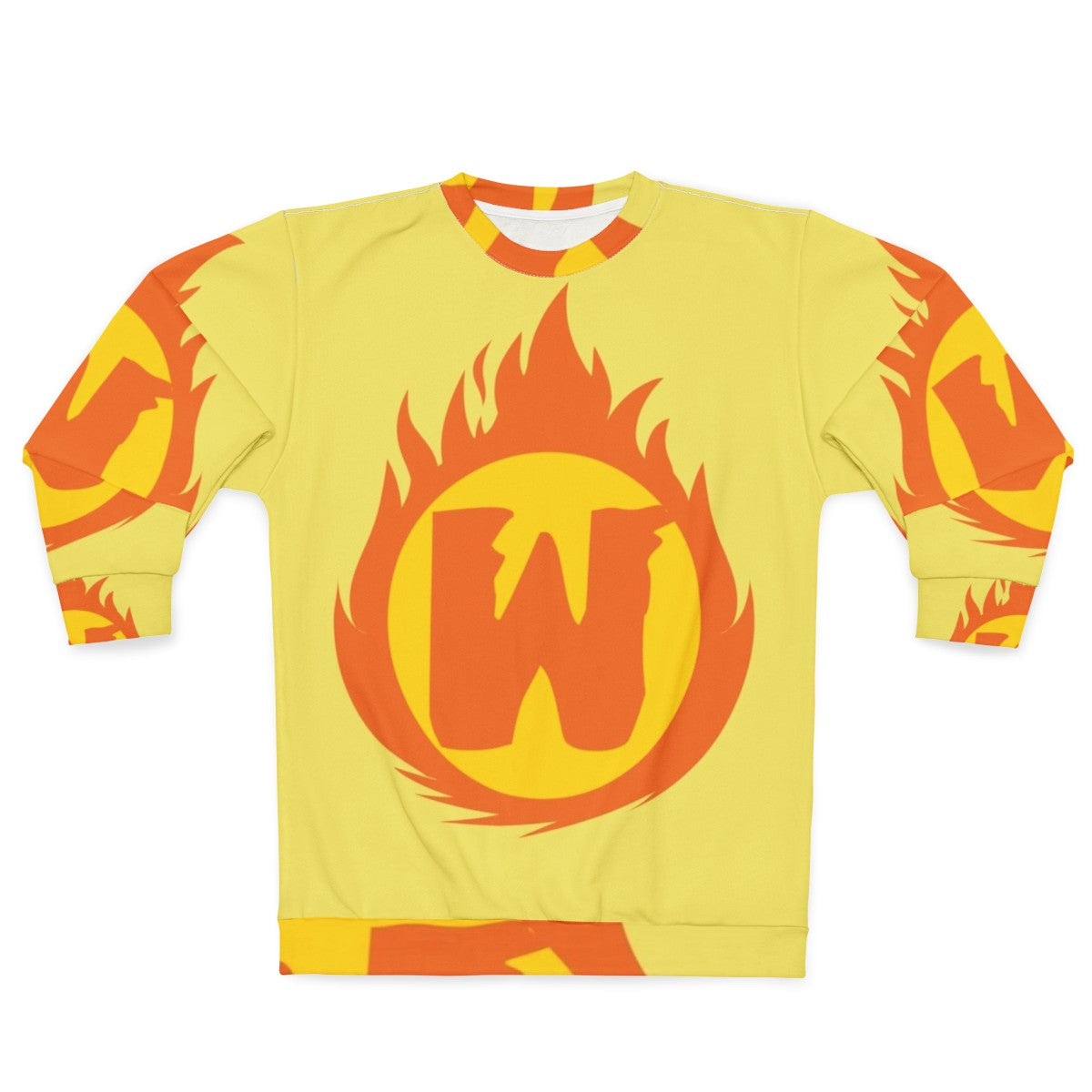 Superhero Letter W Fire Insignia Sweatshirt