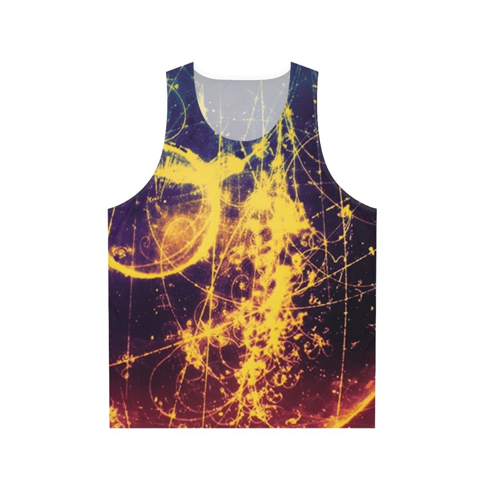 Bubble Chamber Unisex Tank Top featuring abstract science art design