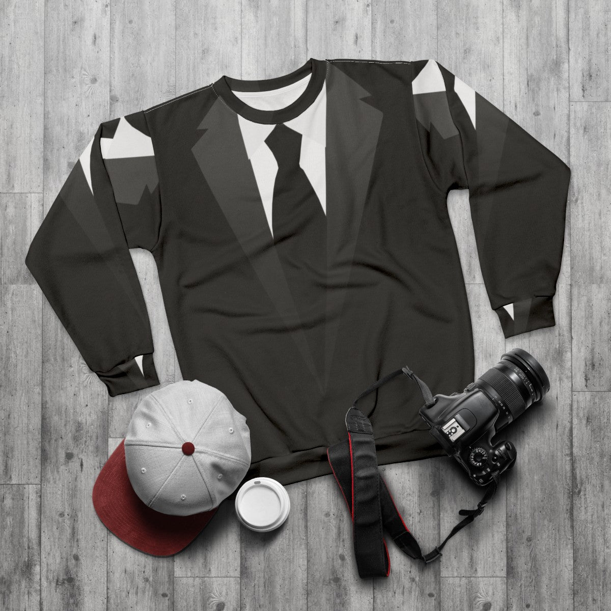 Suit Up Sweatshirt with Barney Stinson Inspired Design - flat lay