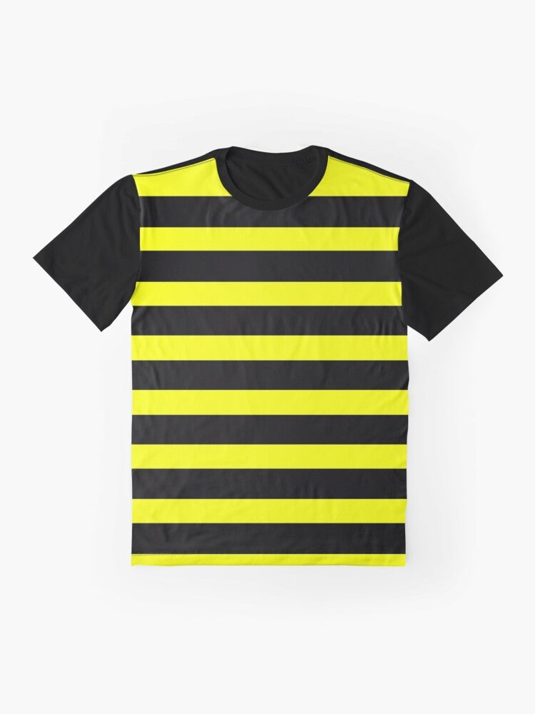 Bumble bee stripes graphic t-shirt - Flat lay