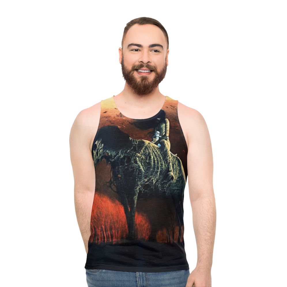 Surreal Horse Rider Unisex Tank Top Artwork by Zdzisław Beksiński - men