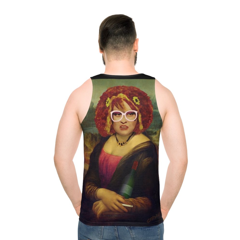 Unisex Moaner Linda Mona Lisa Tank Top - men back