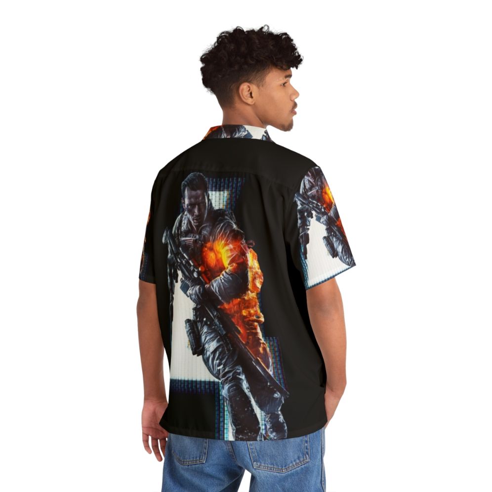 Battlefield 4 Hawaiian Shirt with military-inspired design - People Back