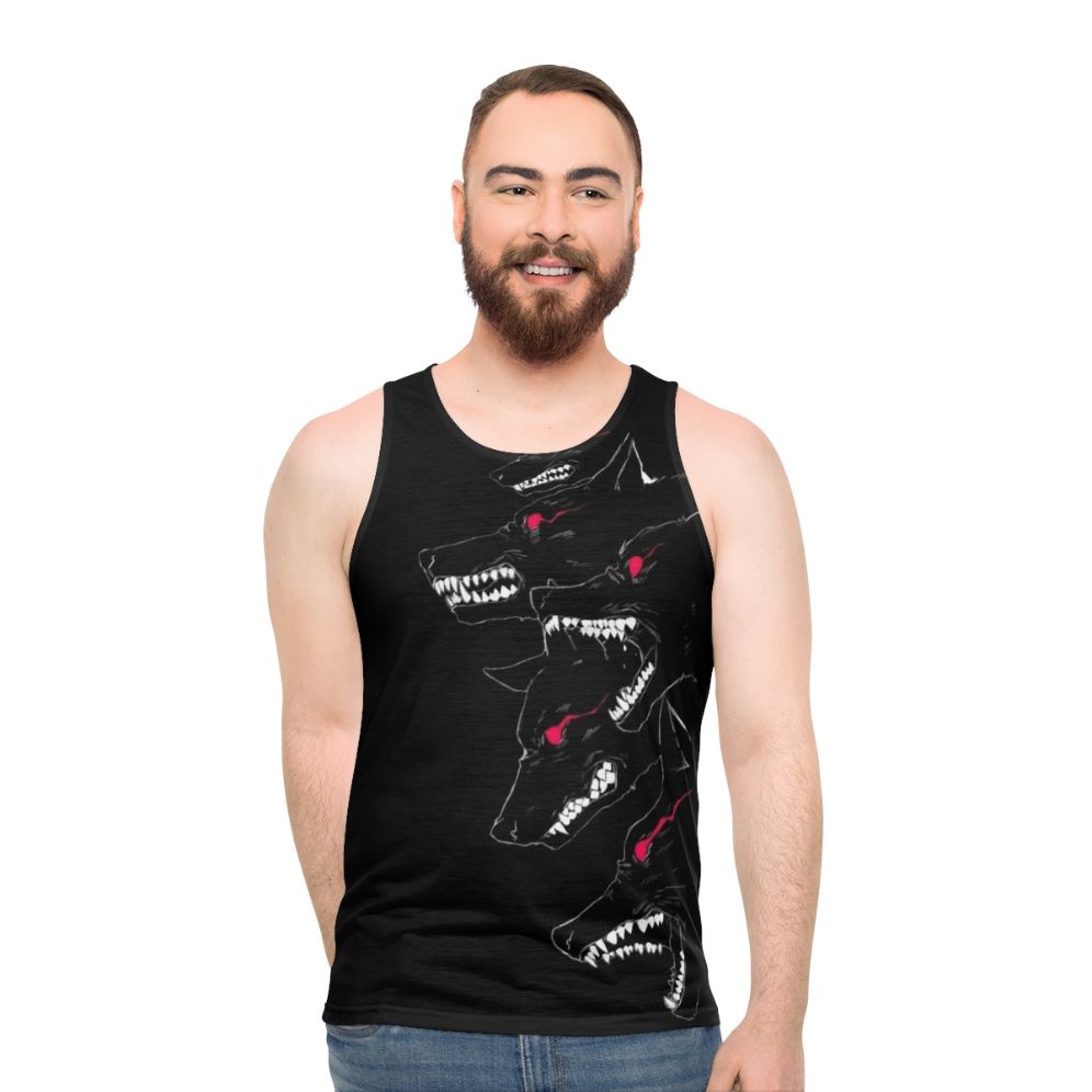 Black Wolf Pack Unisex Tank Top - men