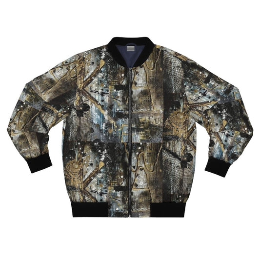 Abstract 'Wake Up' Bomber Jacket