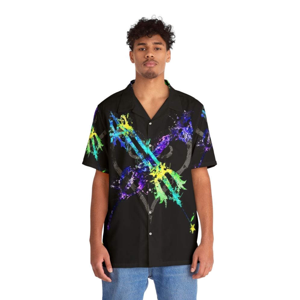 Hope in the Darkness Kingdom Hearts Hawaiian Shirt - People Front