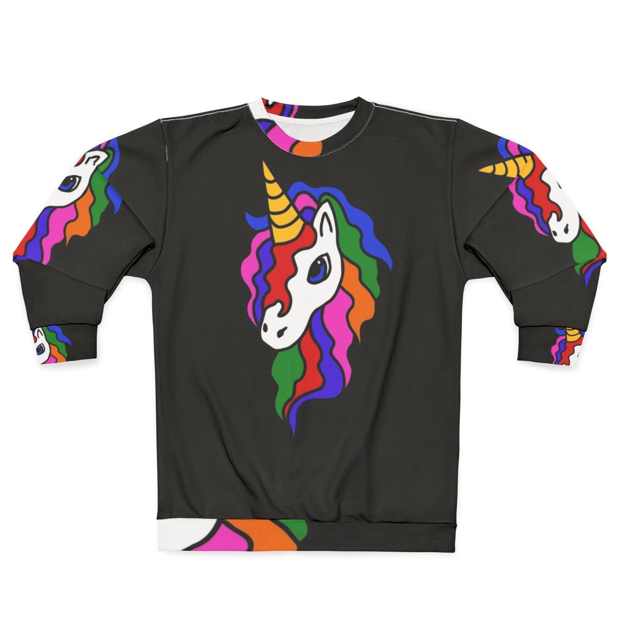 Multicolor rainbow unicorn graphic sweatshirt