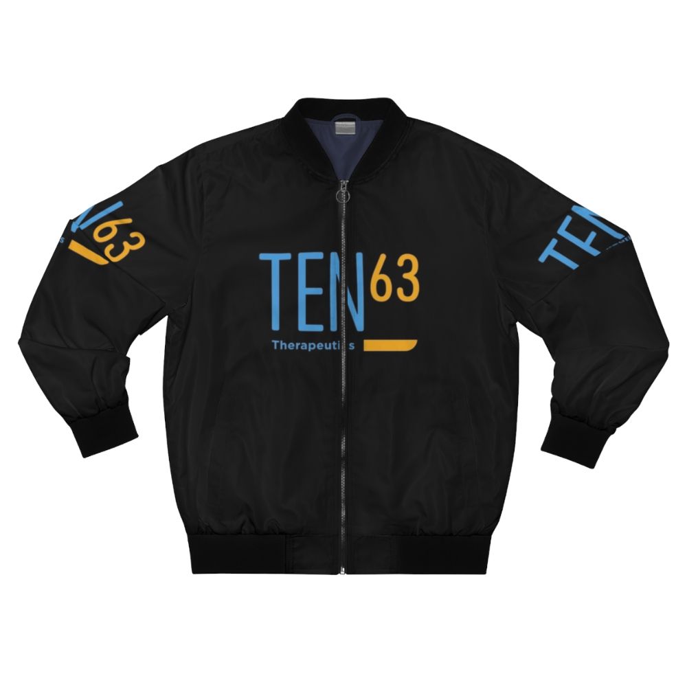 Vintage-inspired bomber jacket in Ten63 original colors with a dark background