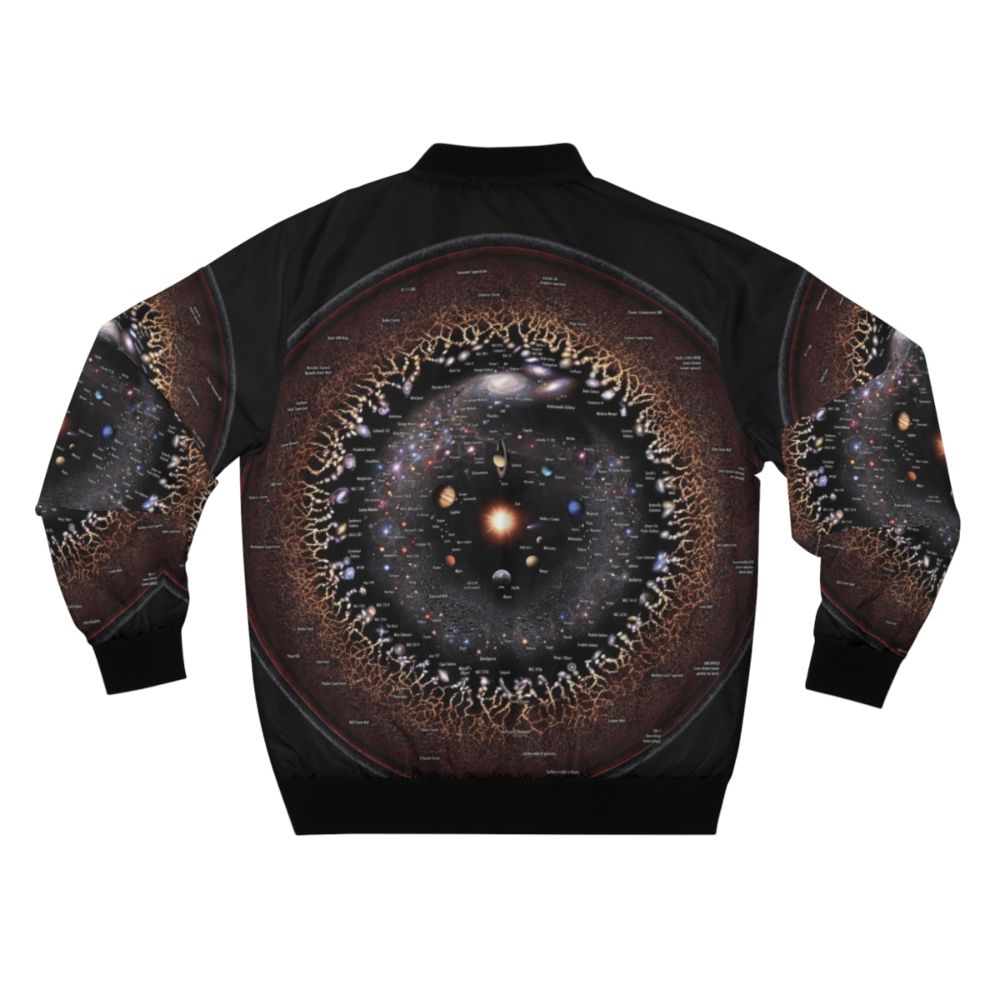 Observable Universe Logarithmic Illustration Bomber Jacket - Back