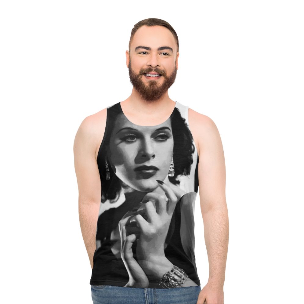 Vintage Hedy Lamarr Portrait Unisex Tank Top - men