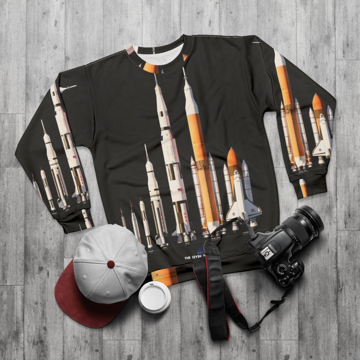 NASA Rockets Sweatshirt - flat lay